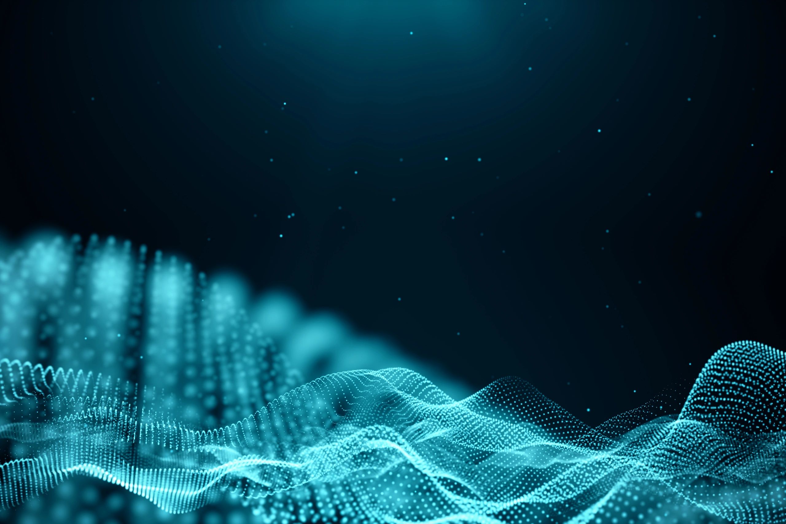 Abstract AI data visualization representing advanced digital solutions